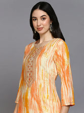 Viscose Rayon Cream Printed Straight Kurta-VCK9377